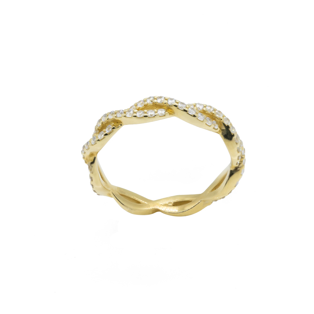 Χρυσό Δαχτυλίδι με ζιρκόν VINT037