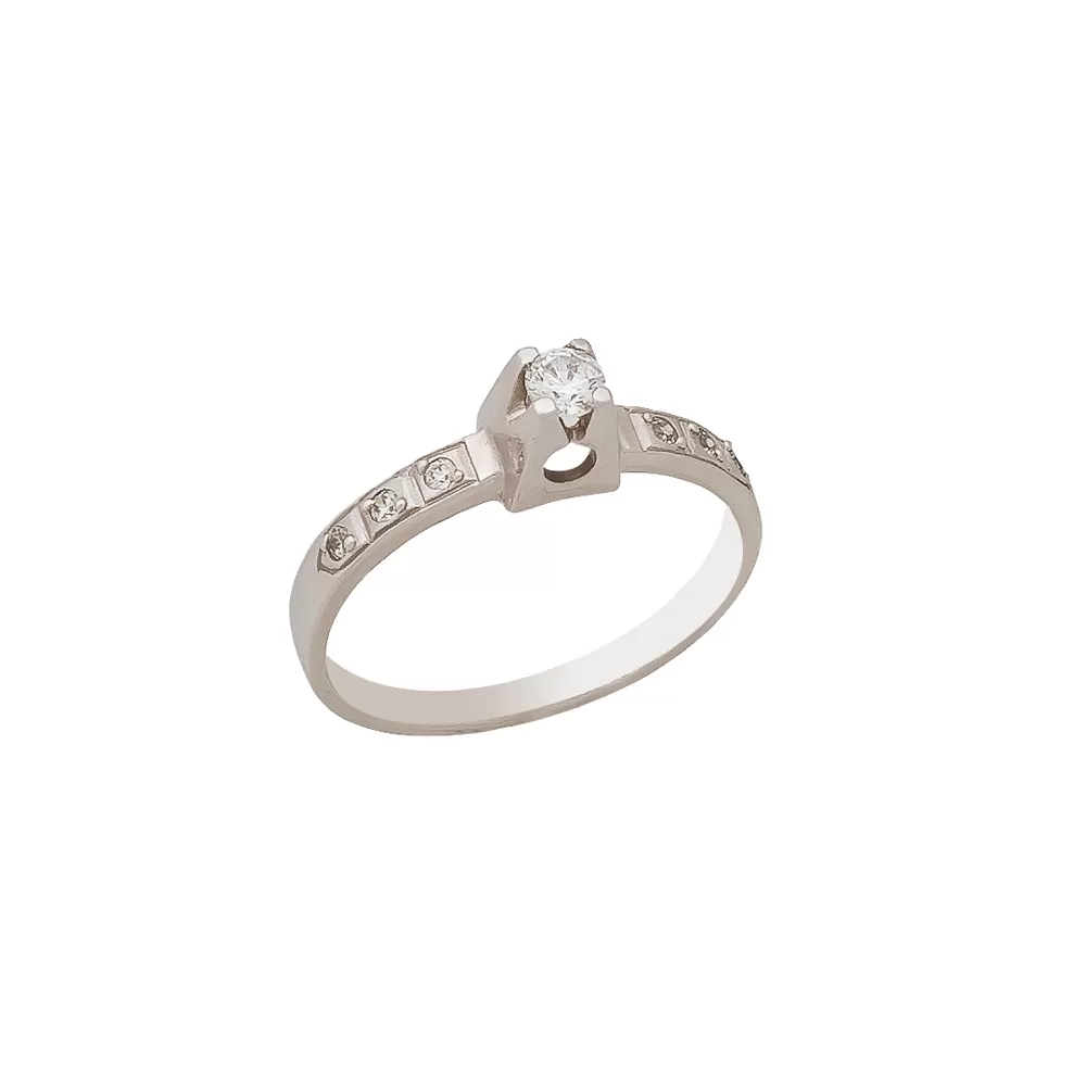 White Gold Engagement Ring LMP010