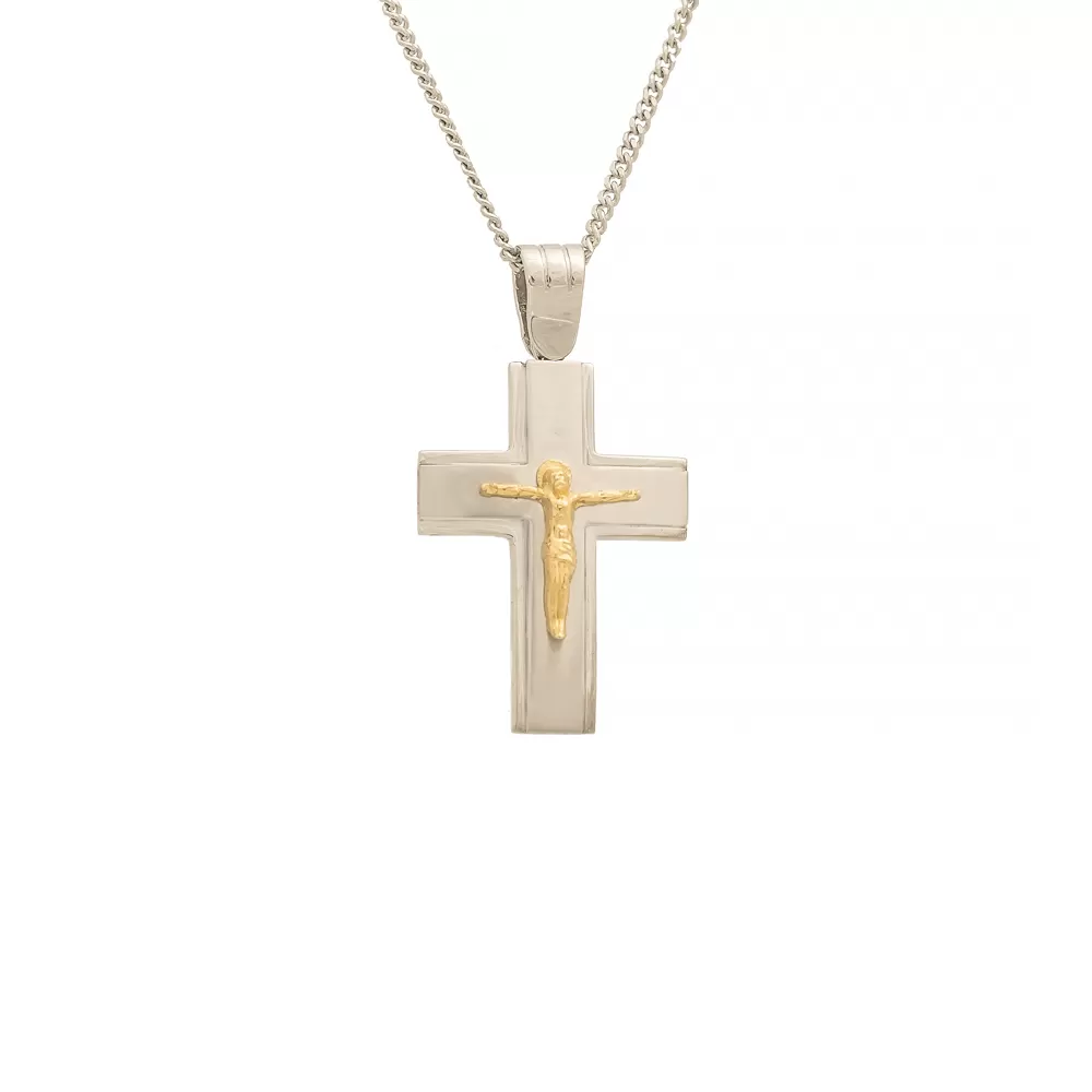White Gold Cross LF017