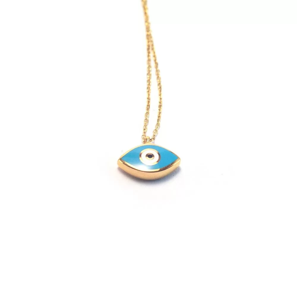 Gold Pendant Eye with chain MA013